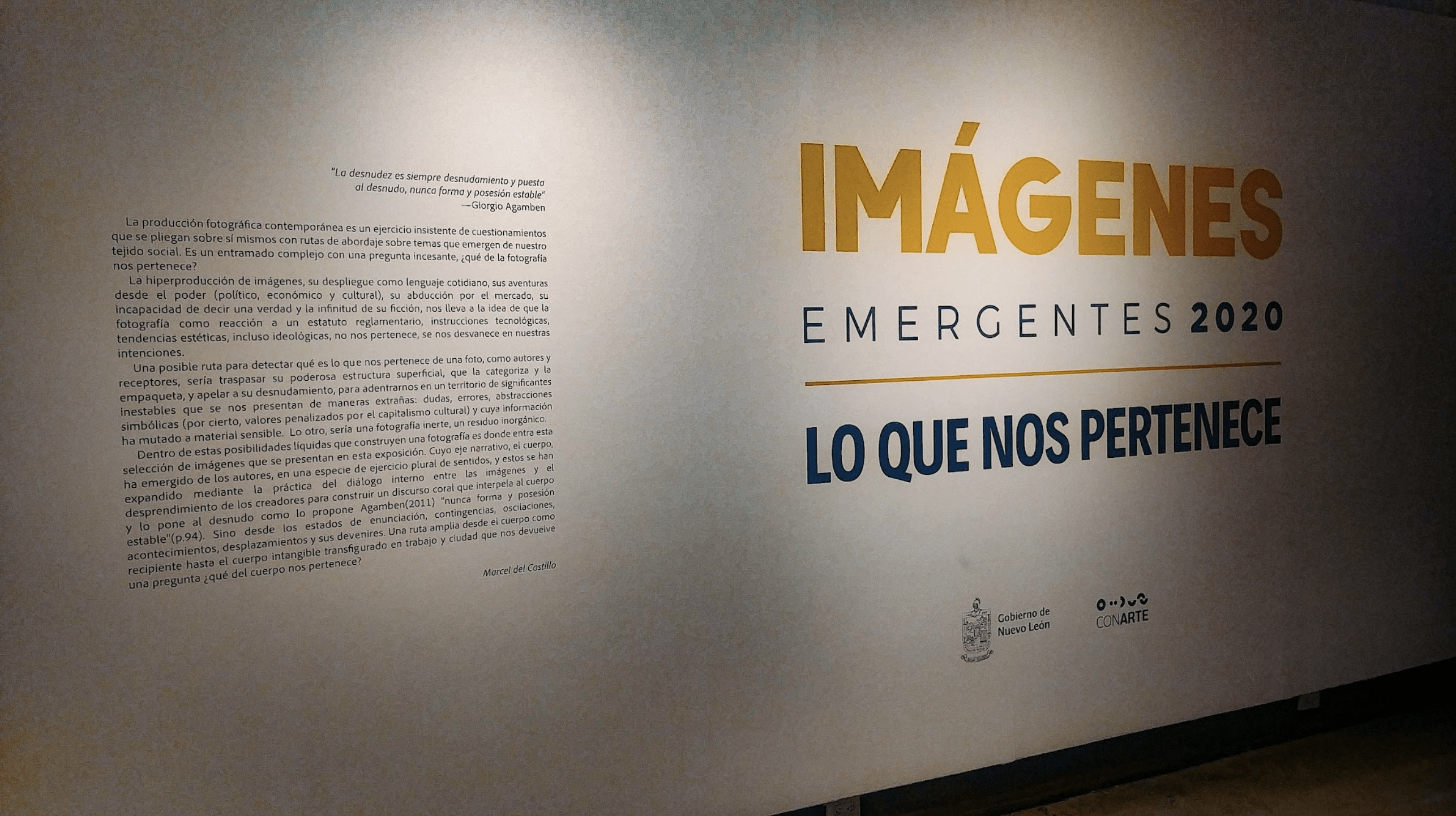 Imágenes emergentes, Lo que nos pertenece. Curaduría de Marcel del Castillo, Fototeca de Nuevo León, Conarte